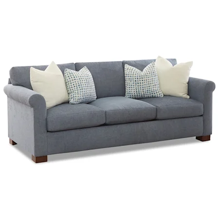 Casual Sofa with Rolled Arms